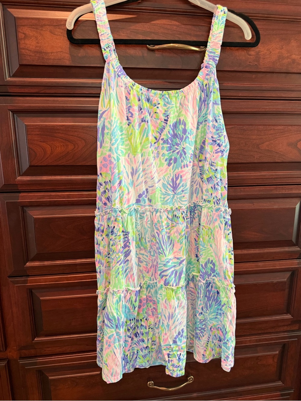 Lilly Pulitzer Pastel Floral Tiered Sundress - Pink, Blue & Green